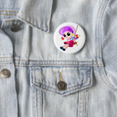 Little Girl Swinging - Happy Button (Beispiel)