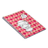 Little Girl Thinking of Strawberries Notizblock (Rechte Seite)