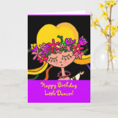 Little Girl Ukrainian Folk Art von Vera Trembach Karte (Gelbe Blume)