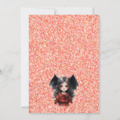 Little Girl Vampire Gothic Halloween Einladung (Rückseite)