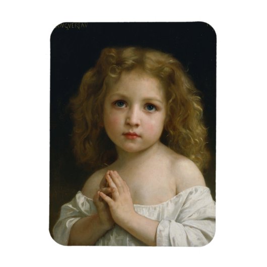 Little Girl von William-Adolphe Bouguereau Magnet (Vertikal)
