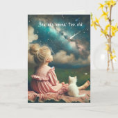 Little Girl Watching Star Karte (Gelbe Blume)