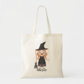 Little Girl Witch Trick oder Treat Bag | Halloween Tragetasche (Vorne)