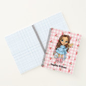 Little Girl with a Bird and Cherry Notebook Notizblock (Innenseite)