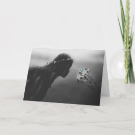 Little Girl with Fairy Birthday Greeting Card Karte