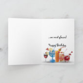 LITTLE GIRL WITH PRUFYING GLASS BIRTHDAY HUMOR KARTE (Innenseite)