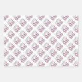 Little Girl Wrapping Paper Sheets Geschenkpapier Set (Vorderseite 3)