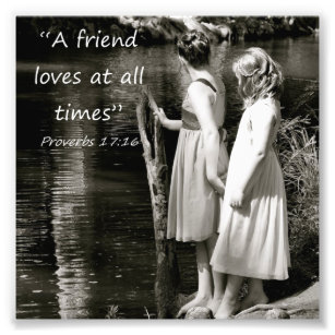 Little Girls Friendship Sprichwörter 17:16 Foto Pr
