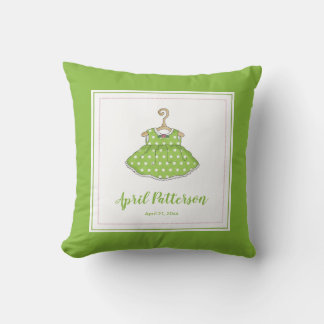 Little Girl's Green Polka Dot Kissen Kissen