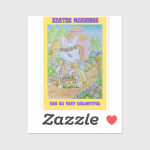 Little Girls Osteraufkleber Aufkleber