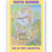 Little Girls Osteraufkleber Aufkleber (Vorderseite)