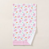 Little Girls Pink Ocean Qualle und Crab Pattern Badhandtuch Set (Handtuch)
