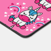 Little Girls Pink Unicorn Pony Schreibtischunterlage (Ecke)