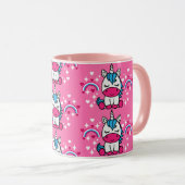 Little Girls Pink Unicorn Pony Tasse (VorderseiteRechts)