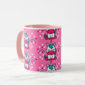 Little Girls Pink Unicorn Pony Tasse (Vorderseite Links)