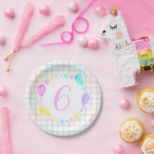 Little Girl's Rainbow Birthday Party Pappteller (Party)