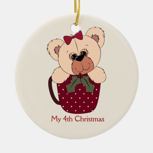 Little Girls Teddy Bear Ornament (Vorne)