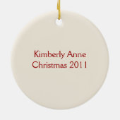 Little Girls Teddy Bear Ornament (Hinten)