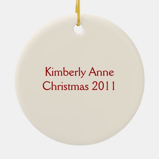 Little Girls Teddy Bear Ornament (Hinten)