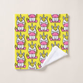 Little Girls Unicorn Pony Badhandtuch Set (Waschlappen)