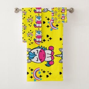 Little Girls Unicorn Pony Badhandtuch Set
