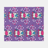 Little Girls Unicorn Pony Fleecedecke (Vorderseite (Horizontal))