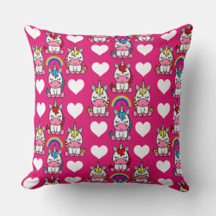 Little Girls Unicorn Pony Kissen