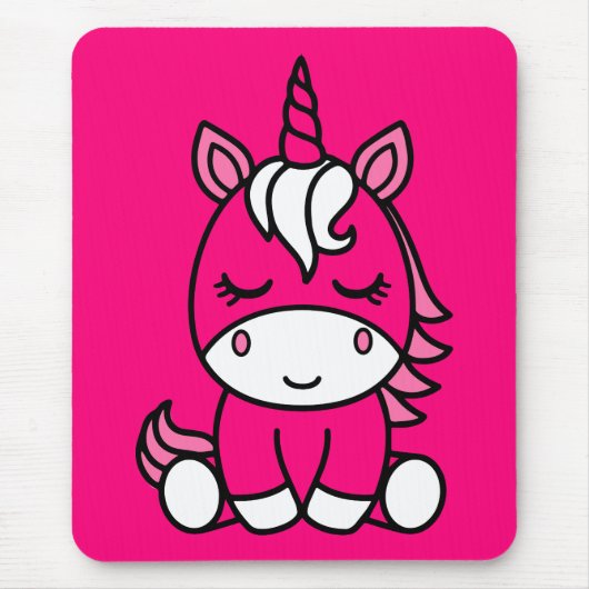 Little Girls Unicorn Pony Mousepad (Vorne)
