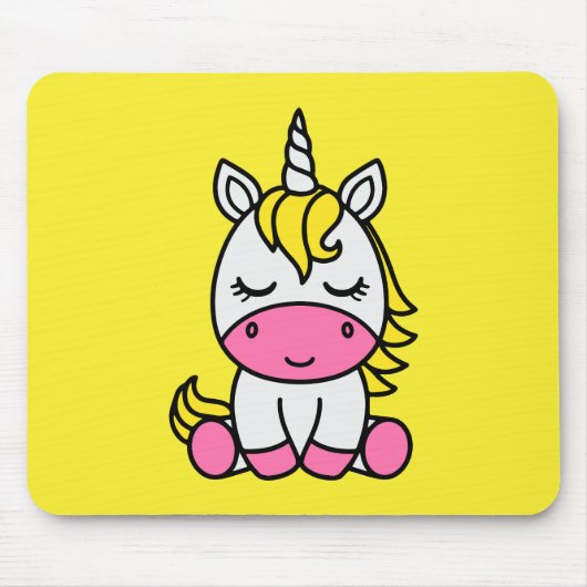 Little Girls Unicorn Pony Mousepad (Vorne)