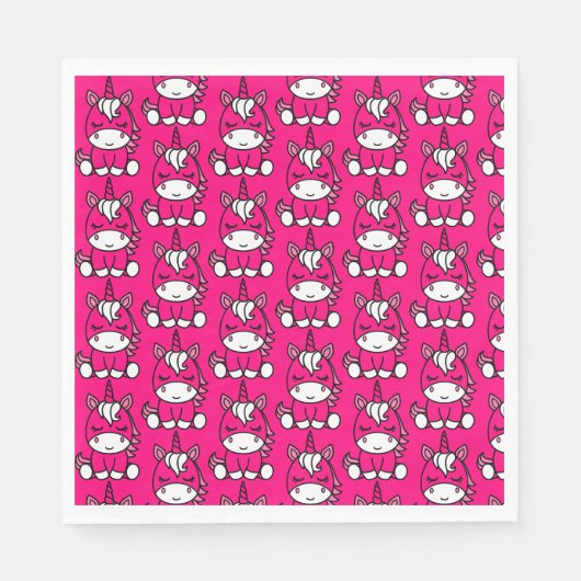 Little Girls Unicorn Pony Serviette (Vorderseite)