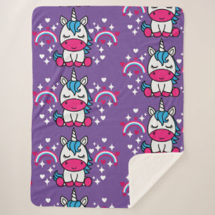 Little Girls Unicorn Pony Sherpadecke