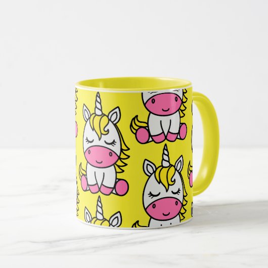 Little Girls Unicorn Pony Tasse (VorderseiteRechts)
