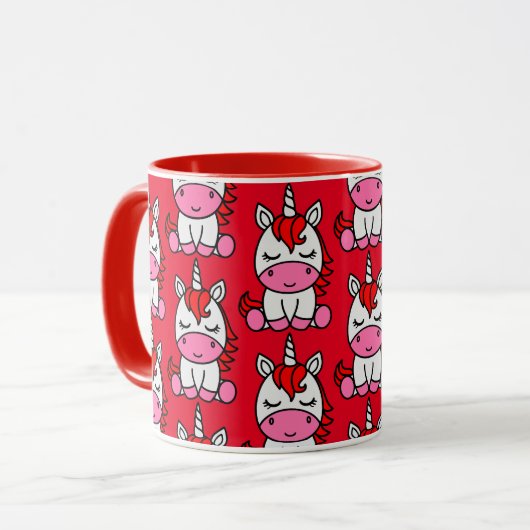 Little Girls Unicorn Pony Tasse (Vorderseite Links)