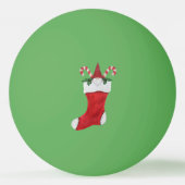 Little Gnome Candy Canes Red Christmas Strumpf Tischtennisball (Vorderseite)
