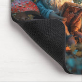 Little Gnome lesen ein Buch Mousepad (Ecke)