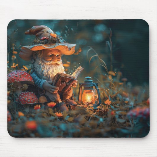 Little Gnome lesen ein Buch Mousepad (Vorne)