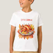 Little Gobbler - Niedlicher Erntedank Kinder T-Shirt (Vorderseite)