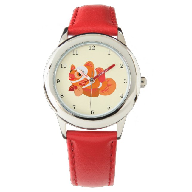 Little Gold Fish Watch Geschenk Armbanduhr (Vorderseite)