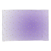 Little Gold Hearts Lila Ombre Kissenbezug (Vorderseite-Rechts)