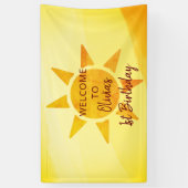 Little Gold Sunshine Boho Birthday Banner (Vertikal)