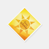 Little Gold Sunshine Boho Birthday Napkins Serviette (Ecke)