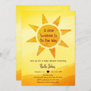 Little Gold Sunshine Modern Boho Baby Shower Invi Einladung