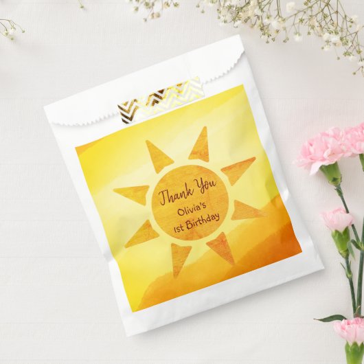 Little Gold Sunshine Modern Boho Birthday Geschenktütchen (Versiegelt)