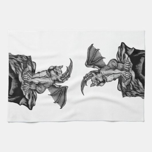 Little Golem Gargoyle Geschirrtuch (Horizontal)