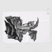 Little Golem Gargoyle Golfhandtuch (Horizontal)