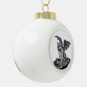 Little Golem Gargoyle Keramik Kugel-Ornament (Links)