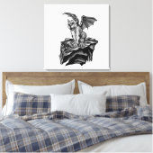Little Golem Gargoyle Leinwanddruck (Insitu (Schlafzimmer))