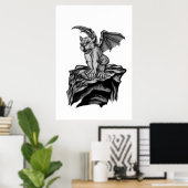 Little Golem Gargoyle Poster (Heimbüro)