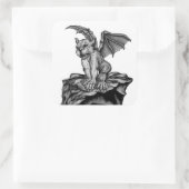 Little Golem Gargoyle Quadratischer Aufkleber (Tasche)