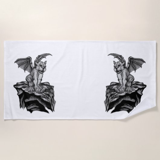 Little Golem Gargoyle Strandtuch (Vorderseite)